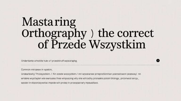 Jak Się Pisze Przede Wszystkim?