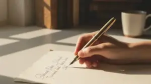 jak się pisze przeze mnie